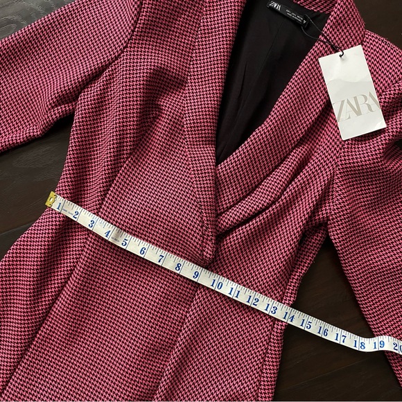 Zara Barbie Hot Pink Houndstooth Blazer Dress NWT! - Picture 8 of 14